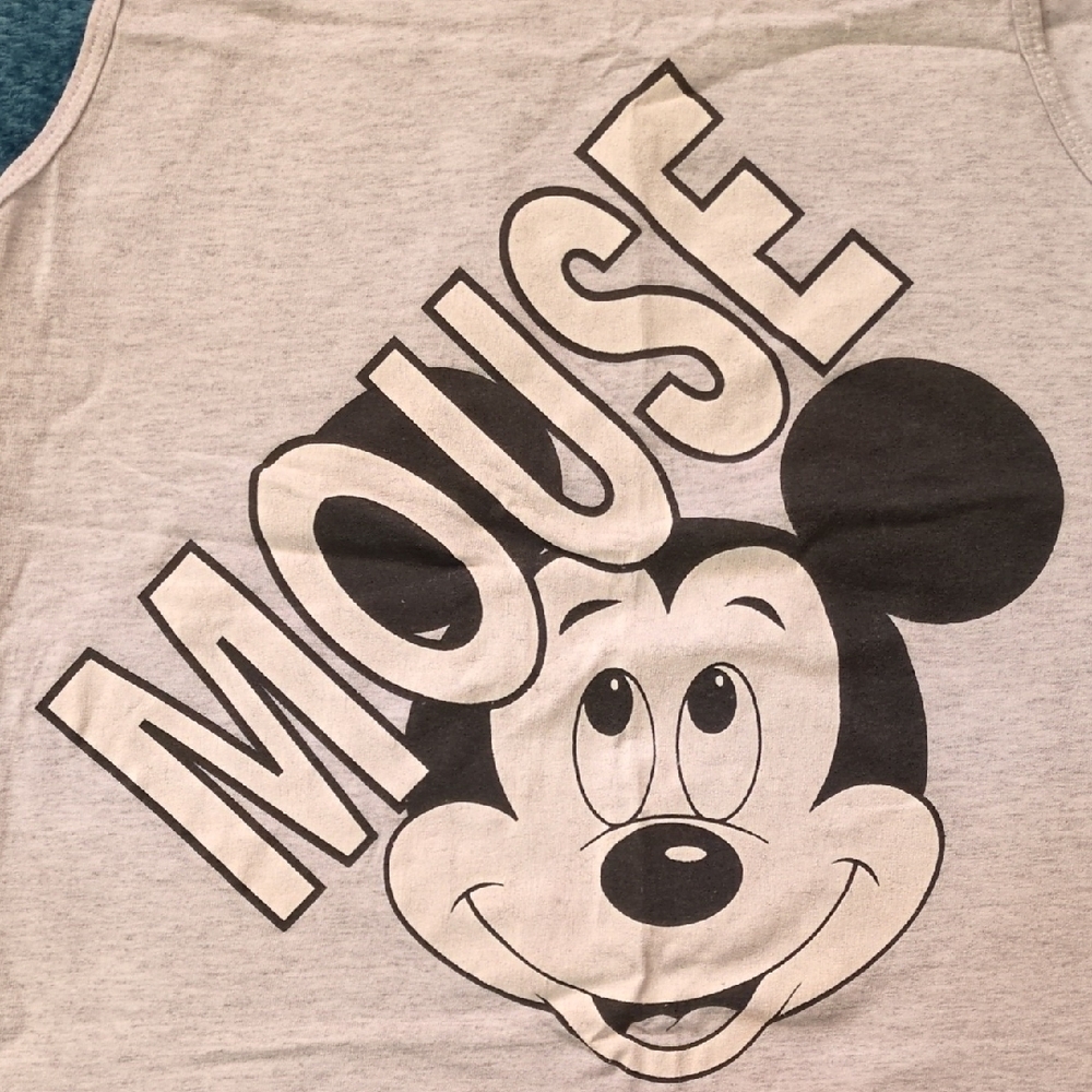 Disney Gray Mickey Mouse Graphic Tank Top